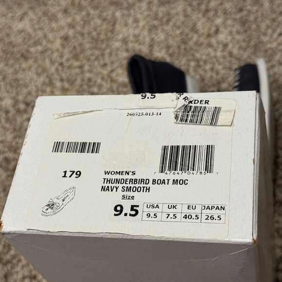 Navy Minnetonka Black Moccasins with Red and Blue Beadwork - Picture 6 of 12